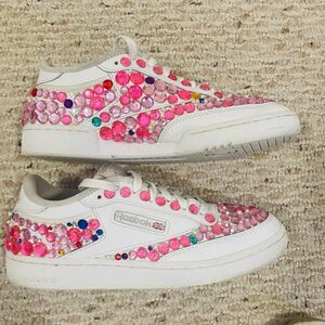 Bling Women’s Reebok Sneakers Pink Gems Size 9.5